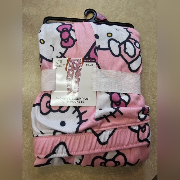 Hello Kitty Other - Hello Kitty Pink and White Lounge Pants